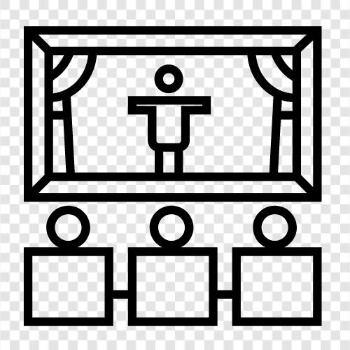 Игра, представление, театр, театральное производство Значок svg