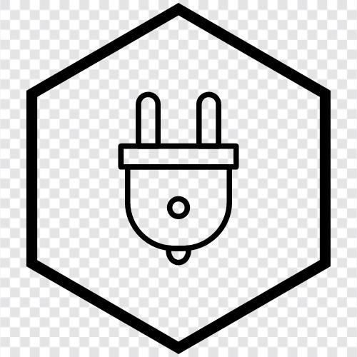 plugin, charger, electrical, connector icon svg