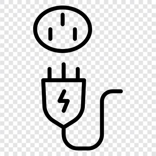 Plugin, USB, Ladegerät, Adapter symbol