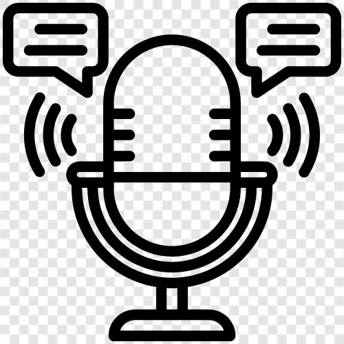 podcast, voice over, interview, kayıt ikon svg