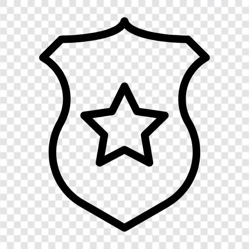 Polizei, Strafverfolgung, Abzeichen, Offizier symbol