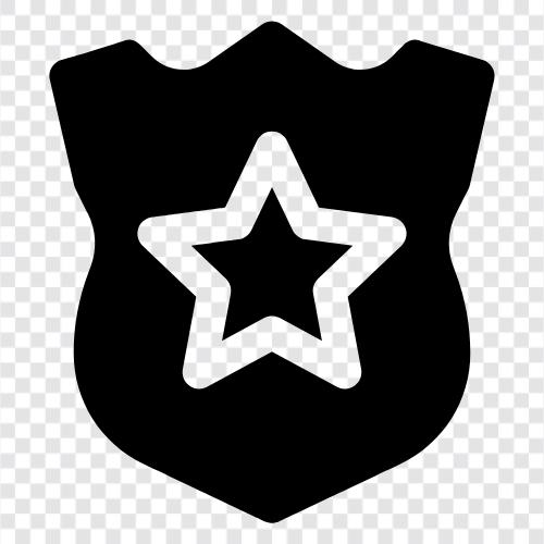 Polizist, Offizier, Strafverfolgung, Sheriff symbol