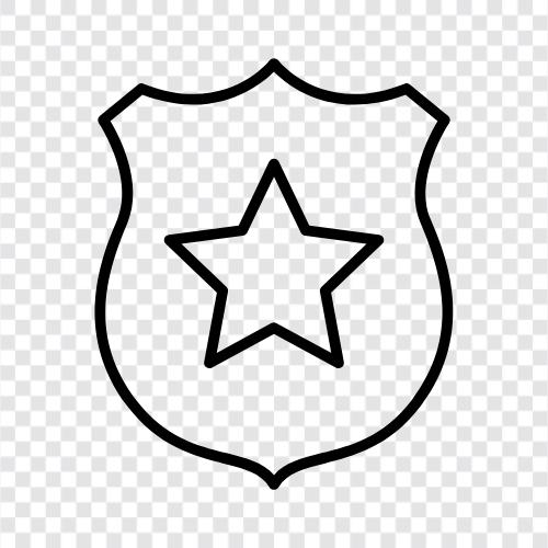 police officer, law enforcement, badge, uniform icon svg