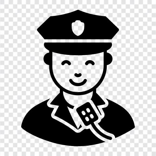 policeman, law enforcement, security guard, prison guard icon svg