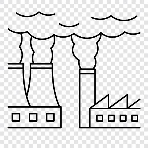 Umweltverschmutzung, Smog, Treibhausgase, Luftverschmutzung symbol
