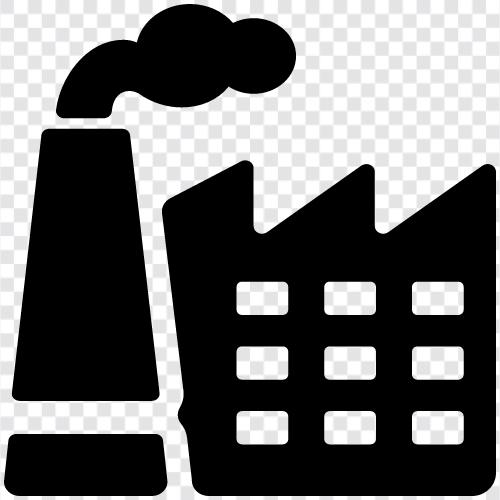 Pollution from Factories, Pollution from Manufacturing, Industrial Pollution, Factory Pollution icon svg