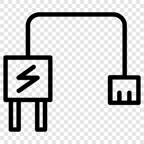 portable, quick, outlet, USB icon svg