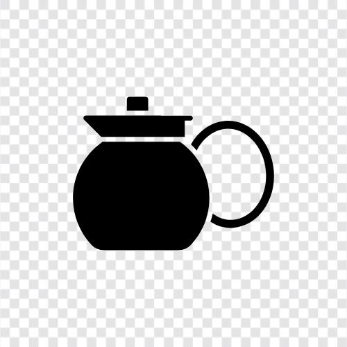 Topf, Teekanne, Tassen, Tee symbol
