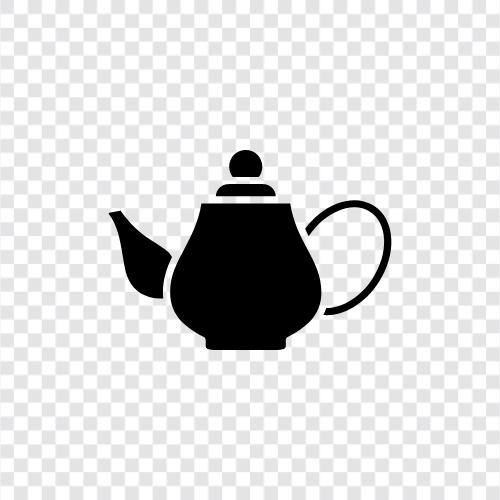 çömlek, çay fincanı, kepçe, çaydanlık ikon svg