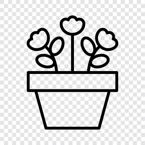 pot, gardening, plants, plants in a pot icon svg