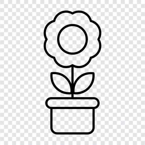Topf, Gartenarbeit, Behälter, Pflanzer symbol