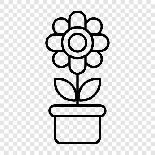 Topf, Pflanzer, Behälter, Garten symbol