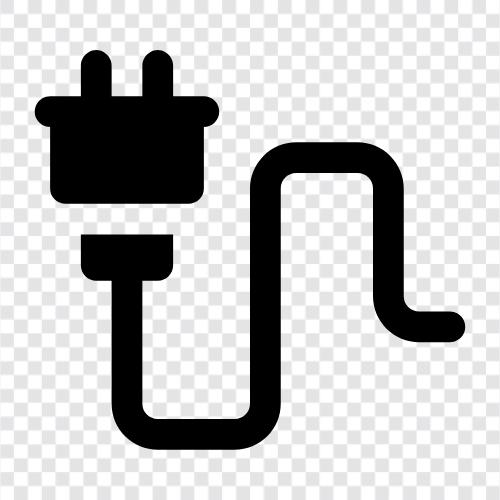 power cord, power lead, power adapter, power strip icon svg