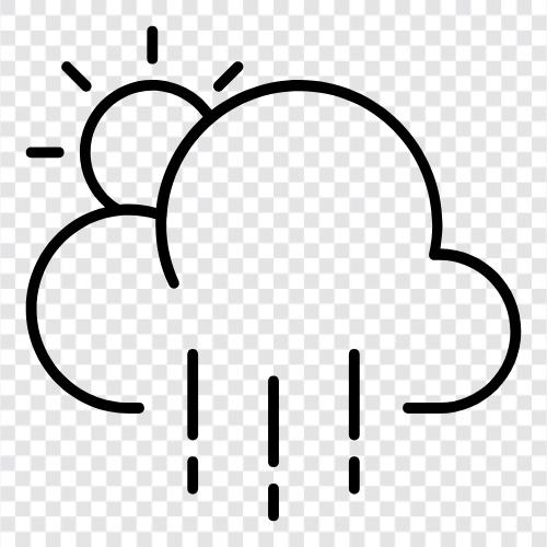 precipitation, thunderstorm, lightning, raindrop icon svg