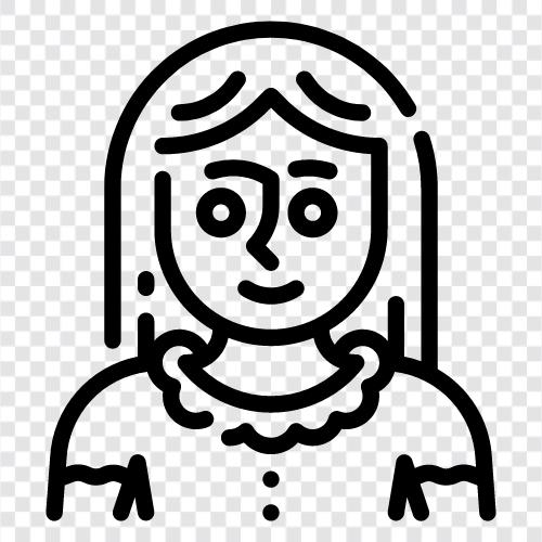 pretty, young, pretty young girl, teen icon svg