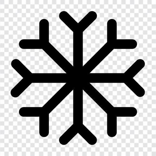 schön, Schneeflocken, Schnee, frostig symbol