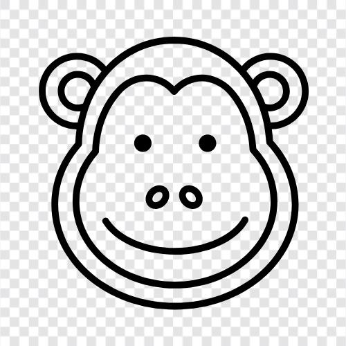 Primat, Affenaffe, Simian, Affenhirn symbol