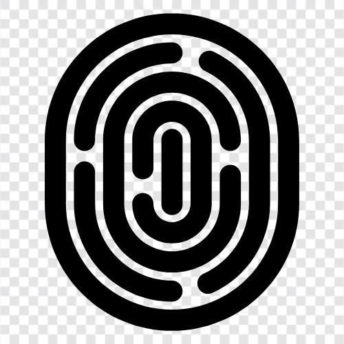 print, fingerprinting, identification, crime detection icon svg