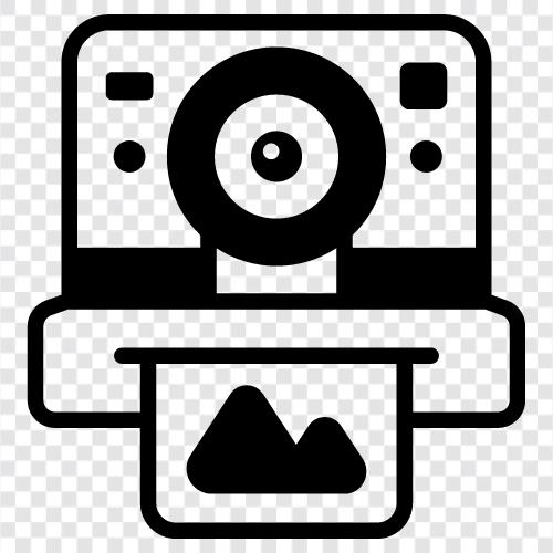 printer, black and white, color, photo icon svg