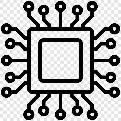 Prozessor, Computerprozessor, Prozessorgeschwindigkeit, Prozessortypen symbol