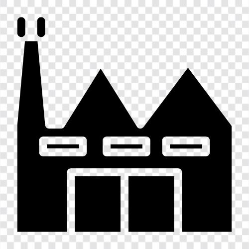 production line, manufacturing, assembly line, Factory icon svg