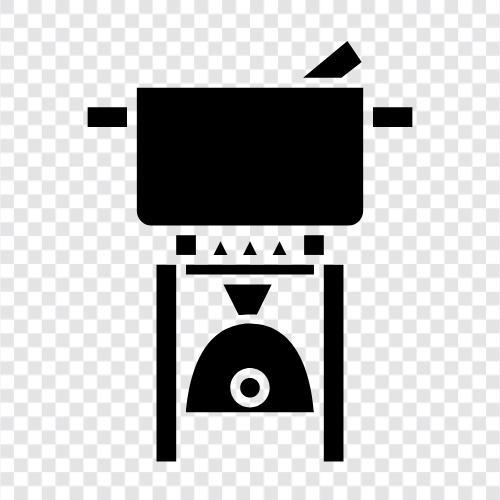 propane stove, grill, camping, cooking icon svg