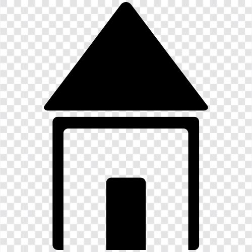 Immobilien, Haus, Hauserwärmung, Neues Haus symbol