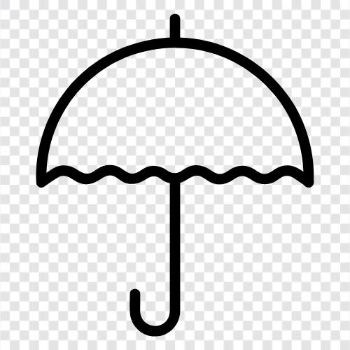 Schutz, Regen, Wetter, Deckung symbol