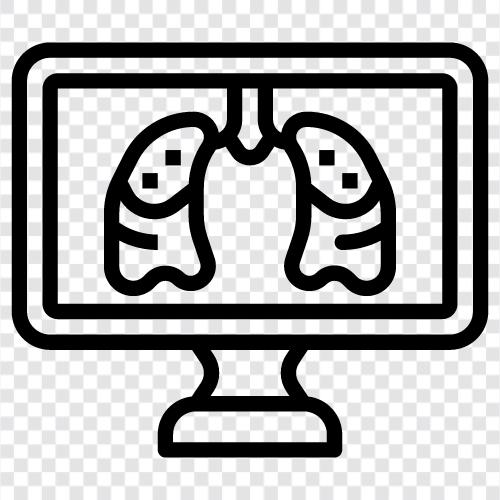 Akciğer fonksiyonu, akciğerler, nefes alma, akciğer kanseri ikon svg