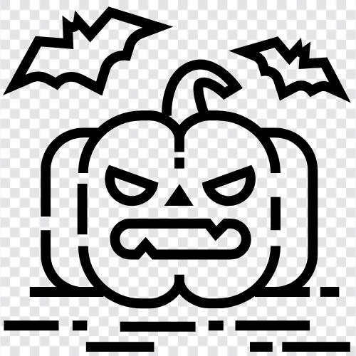 Kürbis, Schnitzerei, Halloween, Schnitzwerkzeuge symbol