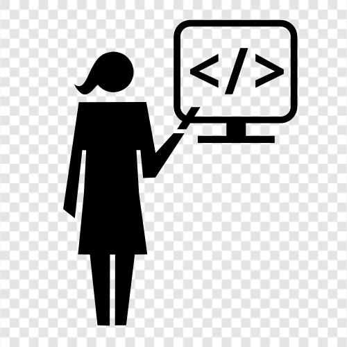 Python coding teacher, Udacity coding teacher, coding bootcamps, coding icon svg