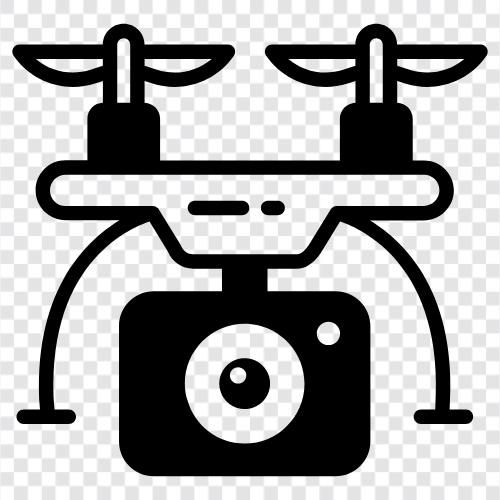 quadcopter camera, aerial photography, rc camera, mini drone icon svg