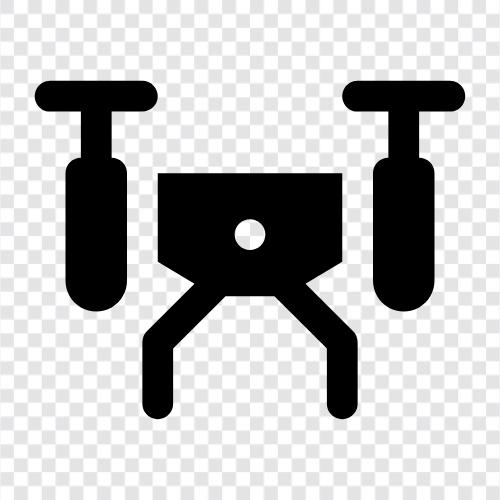 Quadcopter, Luftaufnahmen, unbemanntes Luftfahrzeug, Drohne symbol