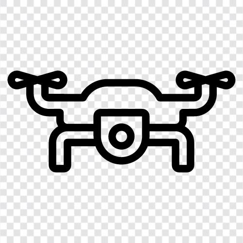 Quadcopter, Luftaufnahmen, unbemanntes Luftfahrzeug, Drohne symbol