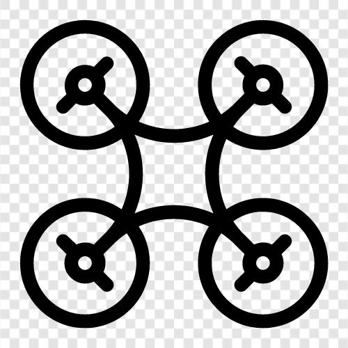 Quadcopter, Luftaufnahmen, unbemanntes Luftfahrzeug, Drohne symbol