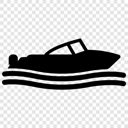 racing boat, hydroplane, jet boat, speed boat icon svg
