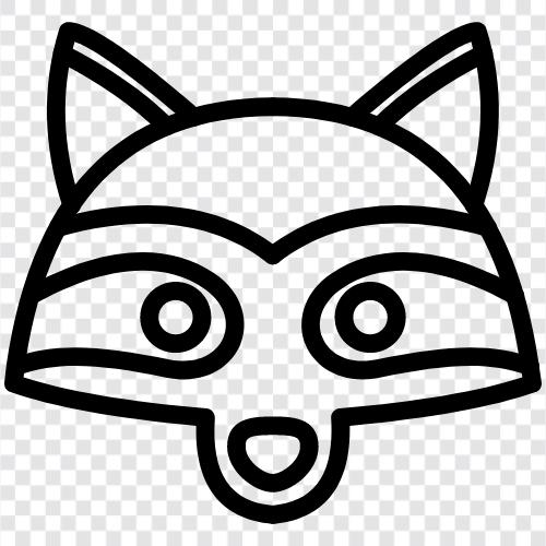 racoons, animals, mammals, wildlife icon svg