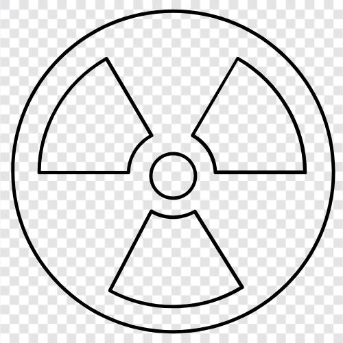 Радиация, атом, атомная энергия, ядерное оружие Значок svg