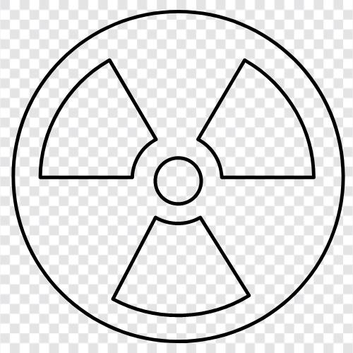Радиоактивность, атомные бомбы, радиационная болезнь, радиоактивная Значок svg
