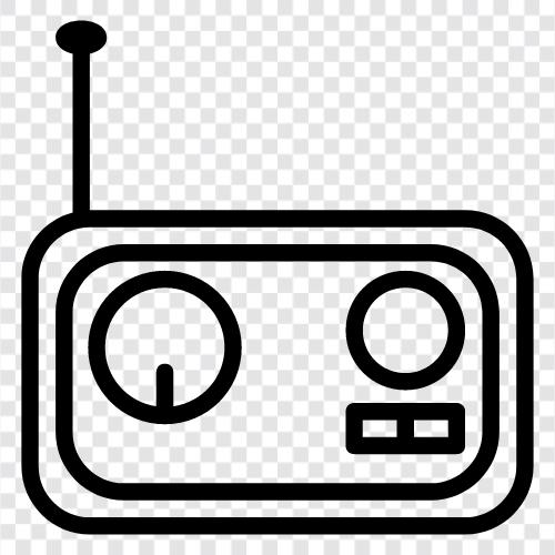 Radio frequencies, Radio waves, Radio stations, Radio programs icon svg