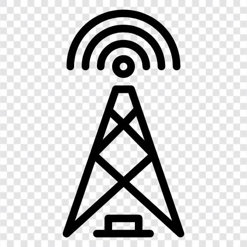 Radio, Signal, Wireless, Cell Phone icon svg