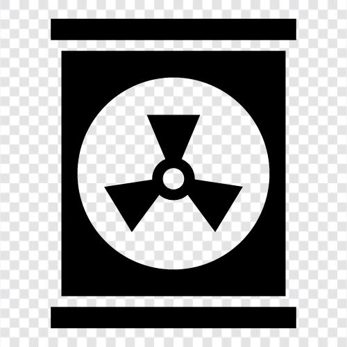 Radioaktive Materialien, Radioaktive Abfallwirtschaft, Radioaktive Abfallentsorgung, Radioaktive Abfälle symbol