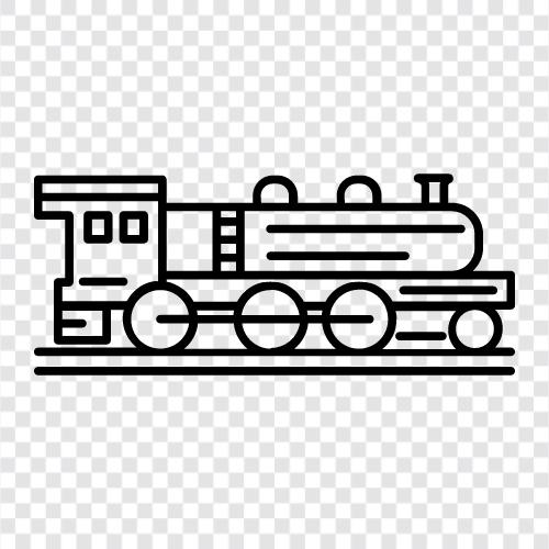 railroad, train, steam locomotive, locomotive engine icon svg