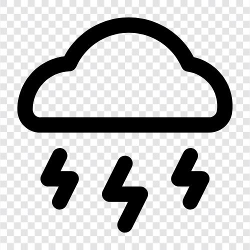 rain, lightning, thunder, storm icon svg