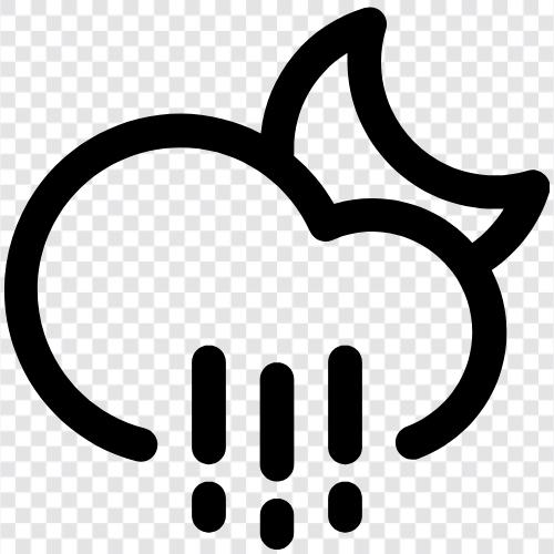 Regen, Donner, Aufhellen, Wolken symbol