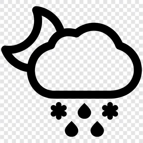 regen, schnee, eisig, nass symbol