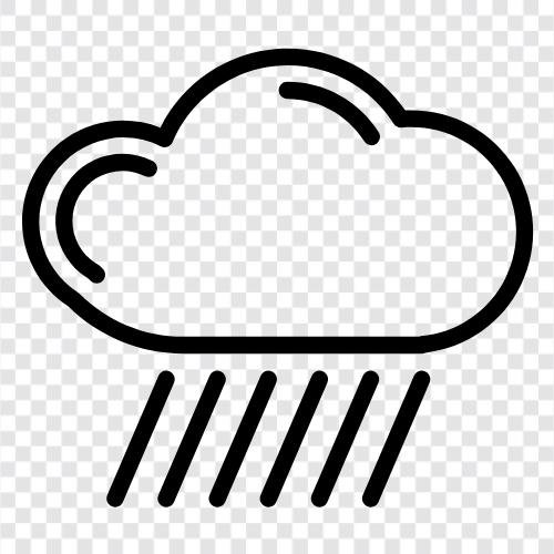 Regen, Gewitter, Leichter Regen, Schwer symbol