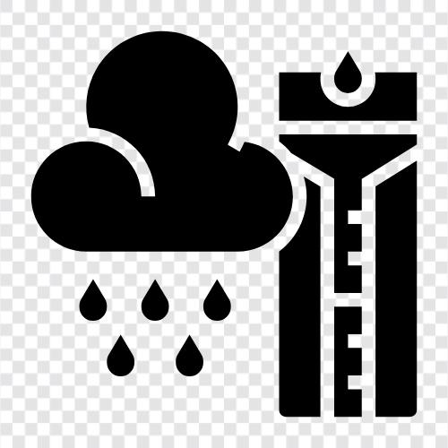 Regen, Gewitter symbol