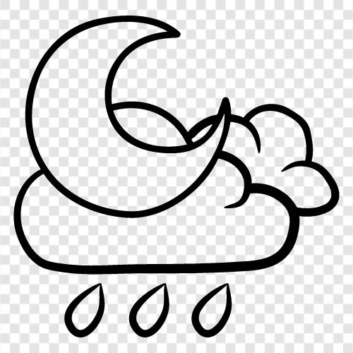 rain, night, clouds, nature icon svg