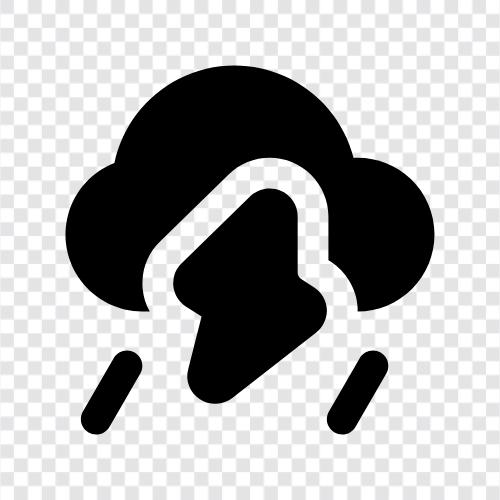 rain, lightning, thunder, heavy icon svg